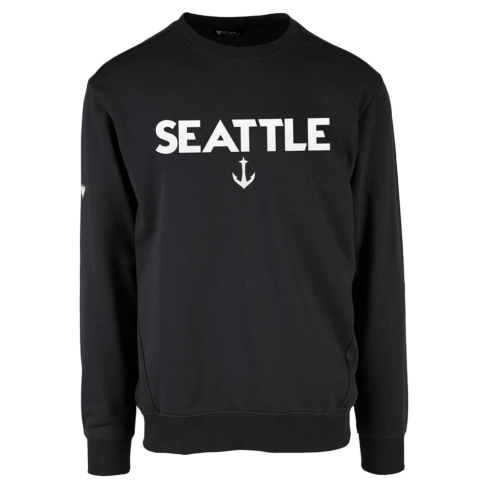 Men's Levelwear  Black Seattle Kraken Zane City Capsule Pullover Sweatshirt