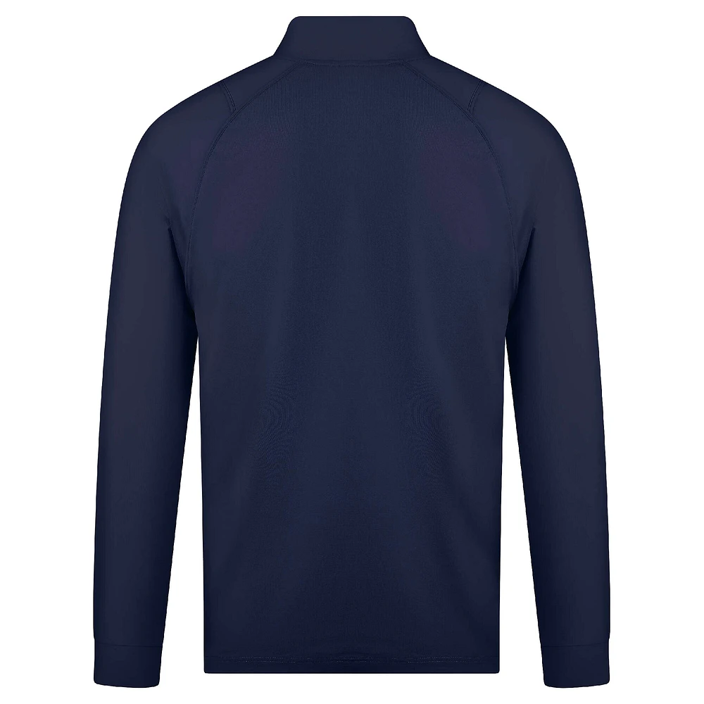Men's Levelwear Deep Blue Sea Seattle Kraken Theory Insignia Core Raglan Quarter-Zip Pullover Top