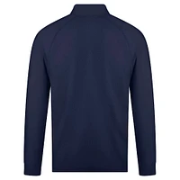Men's Levelwear Deep Blue Sea Seattle Kraken Theory Insignia Core Raglan Quarter-Zip Pullover Top
