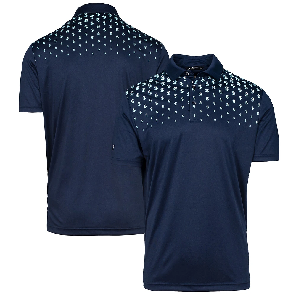 Polo Levelwear Seattle Kraken NHL x PGA Original pour homme, bleu marine