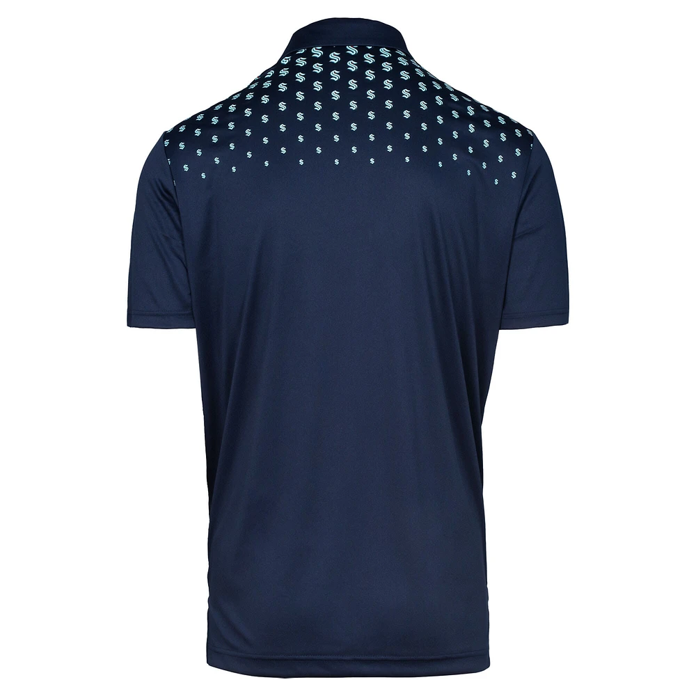 Men's Levelwear Navy Seattle Kraken NHL x PGA Original Polo