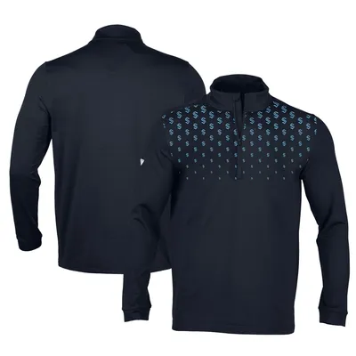 Seattle Kraken Levelwear NHL x PGA Scout Midlayer Quarter-Zip Pullover Top - Navy