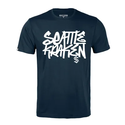 Seattle Kraken Levelwear Richmond Graffiti T-Shirt - Navy