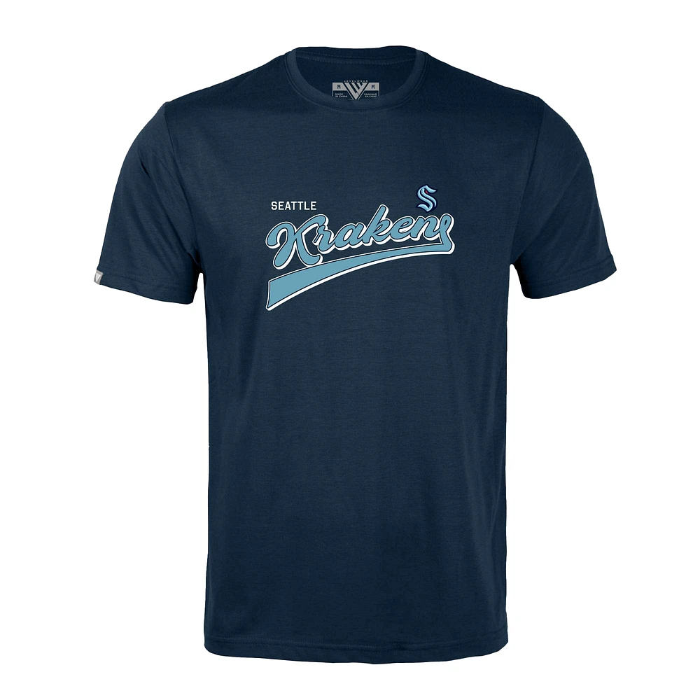Men's Levelwear Navy Seattle Kraken Richmond Retro Team 2.0 T-Shirt