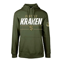 Men's Levelwear Olive Seattle Kraken Delta Podium Fleece Pullover Hoodie