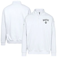 Men's Levelwear  White Seattle Kraken Murray City Capsule Quarter-Zip Sweatshirt