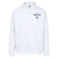 Men's Levelwear  White Seattle Kraken Murray City Capsule Quarter-Zip Sweatshirt