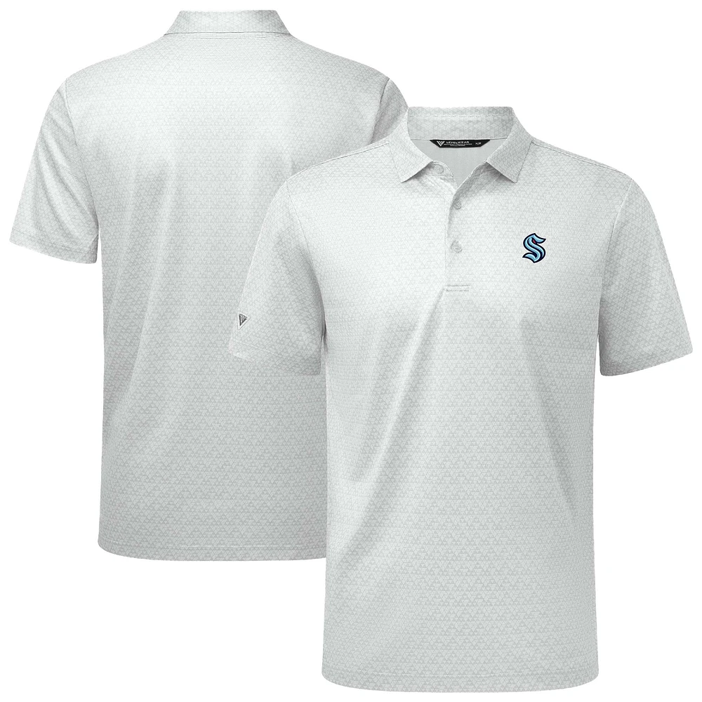 Men's Levelwear White Seattle Kraken System Insignia Core Polo
