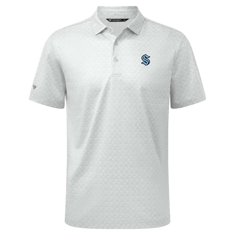 Men's Levelwear White Seattle Kraken System Insignia Core Polo