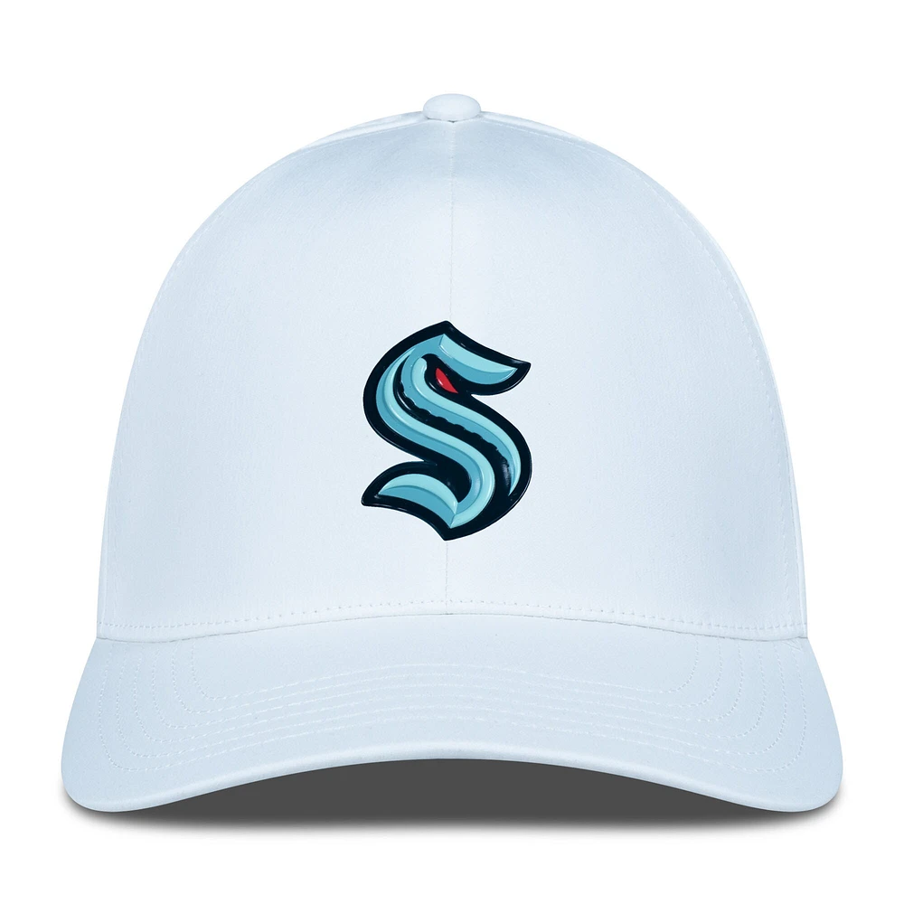 Casquette blanche Seattle Kraken Zeta Insignia Core Flex pour homme de Levelwear