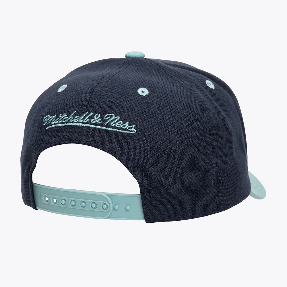 Casquette réglable noire Seattle Kraken All In 2.0 Pro Crown pour hommes Mitchell & Ness