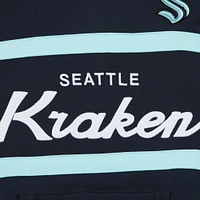 Men's Mitchell & Ness Deep Sea Blue Seattle Kraken Head Coach Pullover Hoodie