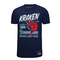 Men's Mitchell & Ness Deep Sea Blue Seattle Kraken Local Food T-Shirt
