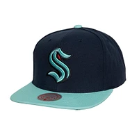 Casquette Snapback Seattle Kraken Core Team Ground 2.0 Mitchell & Ness pour homme, bleu marine