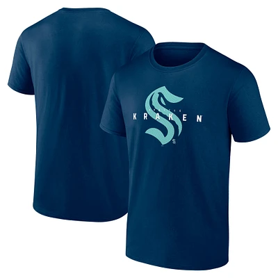 T-shirt coordonné Seattle Kraken bleu marine pour homme