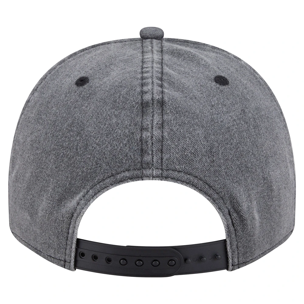 Men's New Era  Charcoal Seattle Kraken Throwback Washed A-Frame Pre-Curved 9FIFTY Snapback Hat