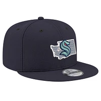 Men's New Era Deep Sea Blue Seattle Kraken State Pride 9FIFTY Snapback Hat