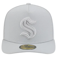 Men's New Era Gray Seattle Kraken Color Pack A-Frame 59FIFTY Fitted Hat