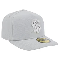 Men's New Era Gray Seattle Kraken Color Pack A-Frame 59FIFTY Fitted Hat