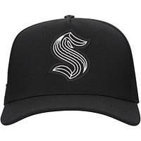 Men's Pro Standard Black Seattle Kraken Paint the City Pinch Front Snapback Hat