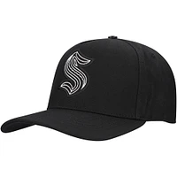 Casquette Snapback Pro Standard noire Seattle Kraken Paint the City Pinch Front pour hommes