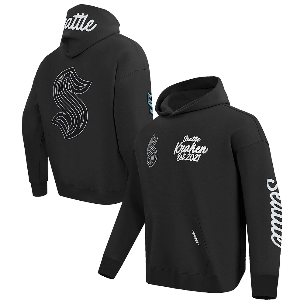 Sweat à capuche noir Pro Standard Seattle Kraken Paint the City pour homme