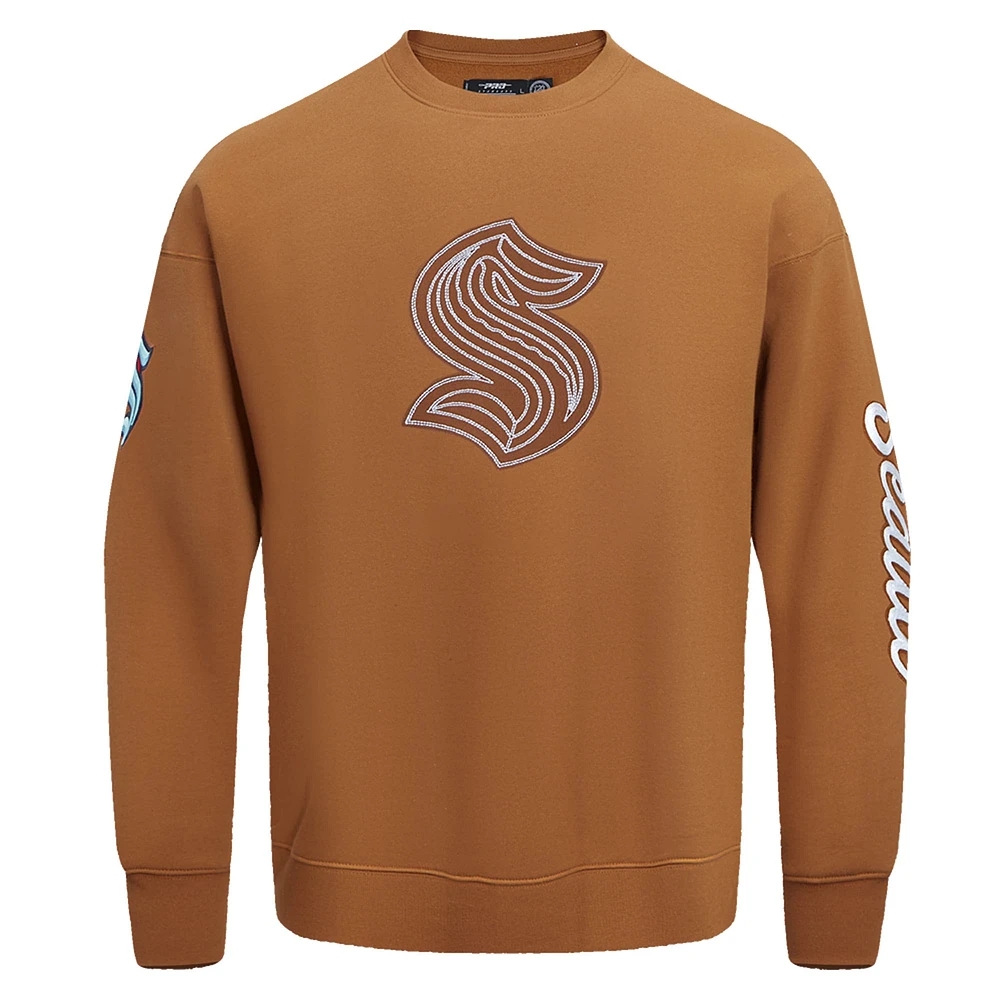 Men's Pro Standard  Brown Seattle Kraken Paint the City Pullover Sweatshirt