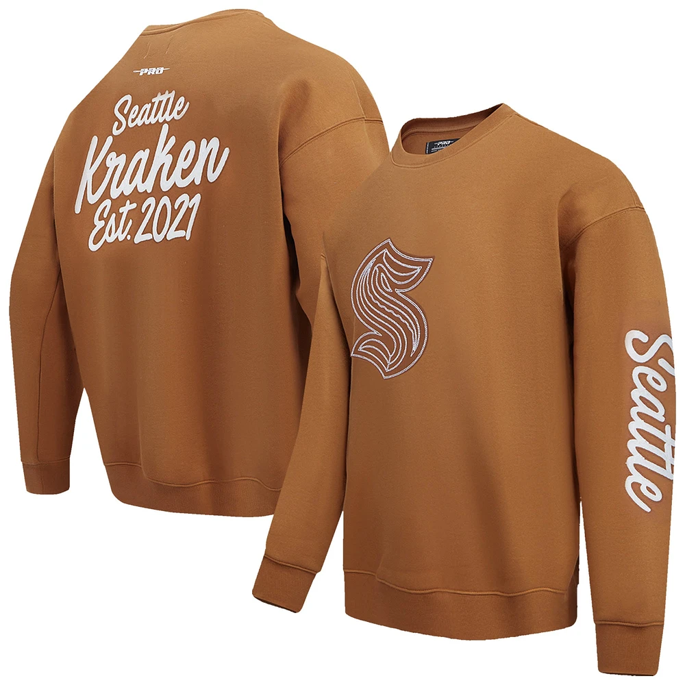 Men's Pro Standard  Brown Seattle Kraken Paint the City Pullover Sweatshirt