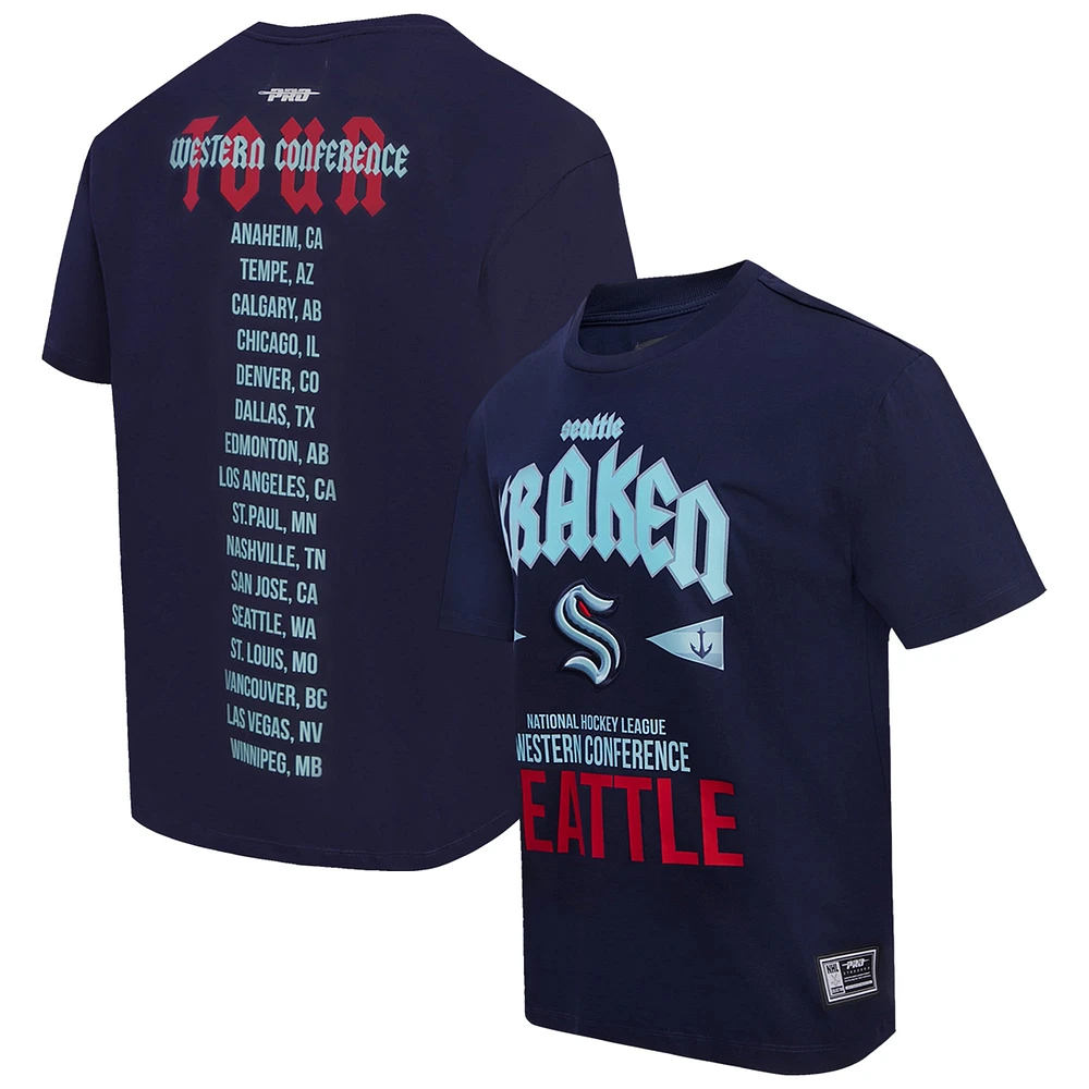 Men's Pro Standard Deep Sea Blue Seattle Kraken City Tour T-Shirt