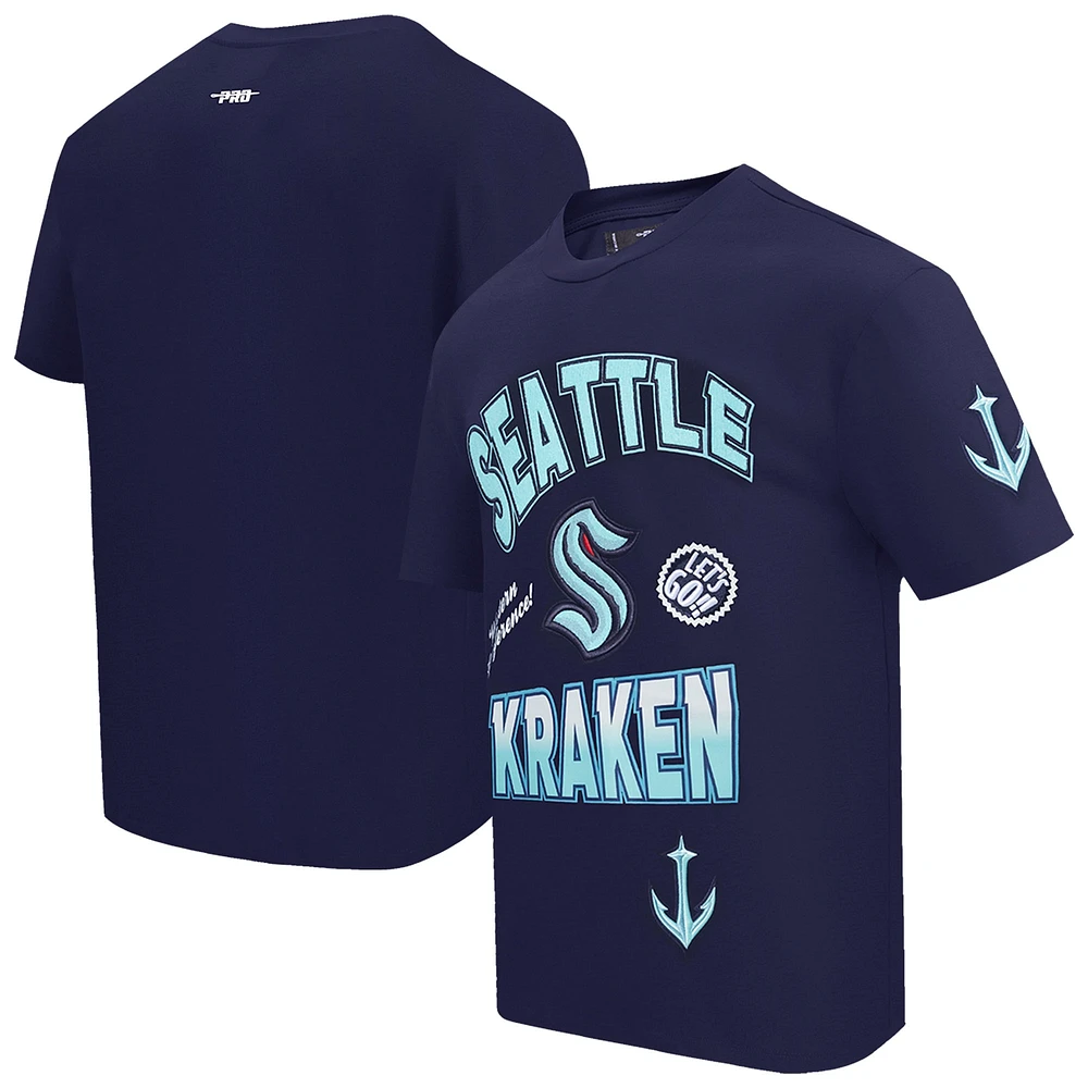 T-shirt Pro Standard Deep Sea Blue pour homme avec logo Seattle Kraken Turn It Up