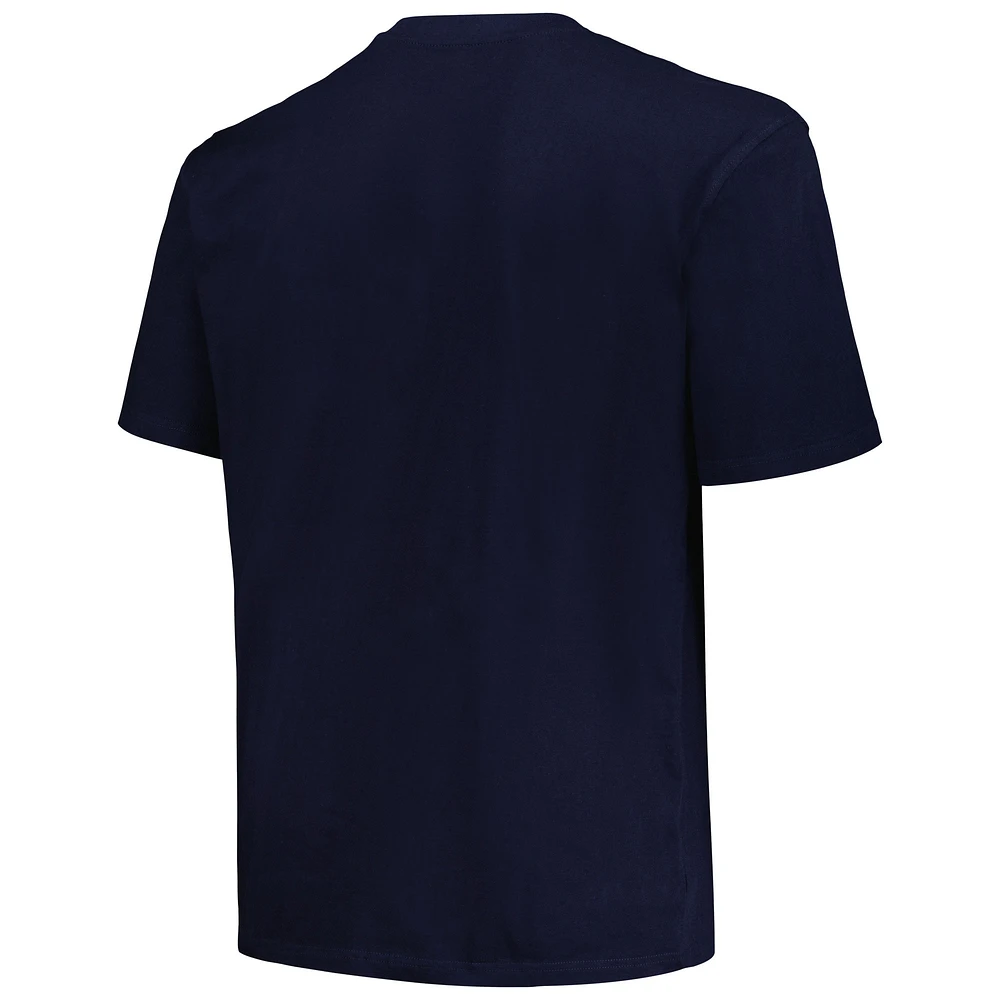 T-shirt pour hommes Profile Navy Seattle Kraken Big & Tall Arch Over Logo