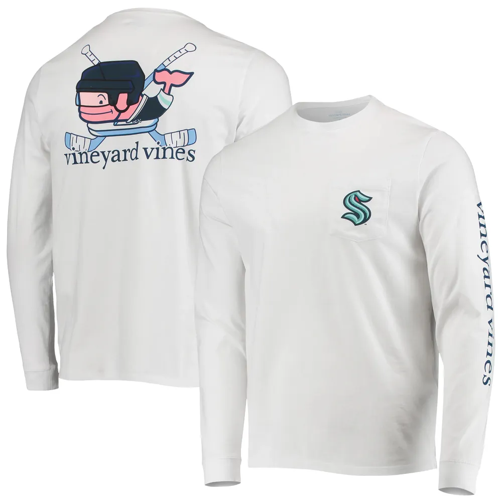 Men's Seattle Kraken Fanatics Branded White Team Pride Logo Long Sleeve T- Shirt