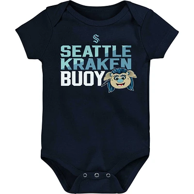 Body tête de mascotte Seattle Kraken bleu marine pour nouveau-né et nourrisson