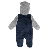 Newborn & Infant Navy Seattle Kraken Game Nap Teddy Fleece Bunting Full-Zip Sleeper