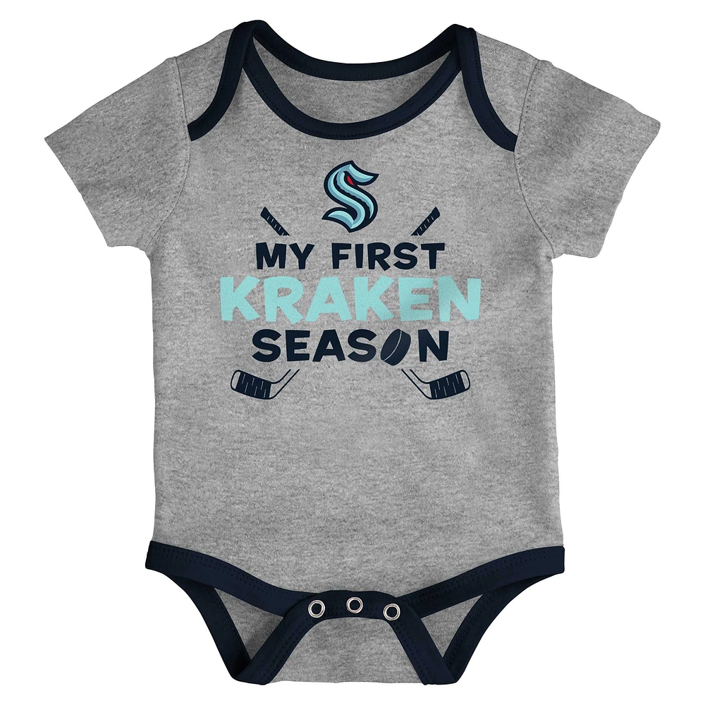 Newborn & Infant Seattle Kraken Legend Three-Piece Bodysuit Set