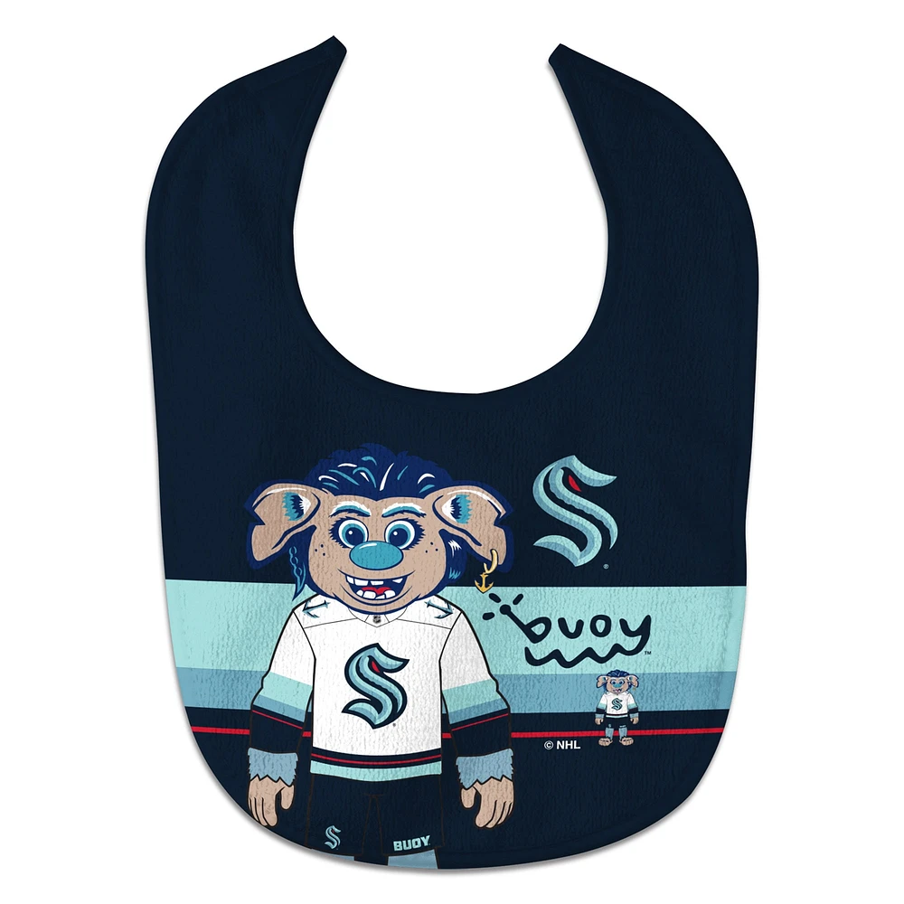 Bavoir pour nouveau-né et nourrisson WinCraft Seattle Kraken All-Pro Mascot