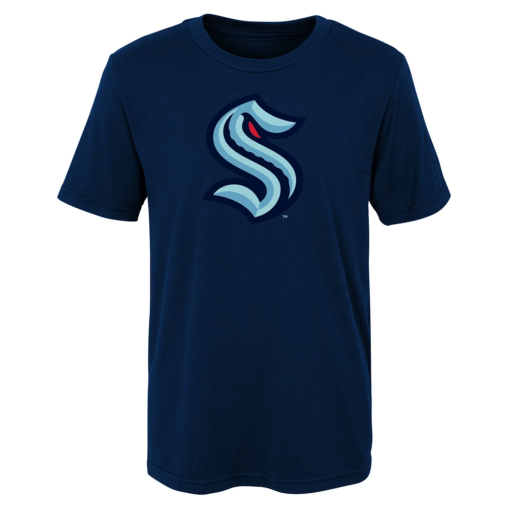 Preschool Navy Seattle Kraken - Primary Logo T-Shirt