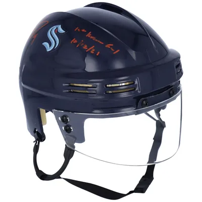Ryan Donato Seattle Kraken Fanatics Authentic Autographed Deep Sea Blue Mini Helmet with "1st Kraken Goal 10/12/21" Inscription