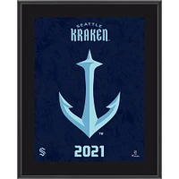 Plaque sublimée avec le logo inaugural de l'équipe du Seattle Kraken 10,5" x 13"