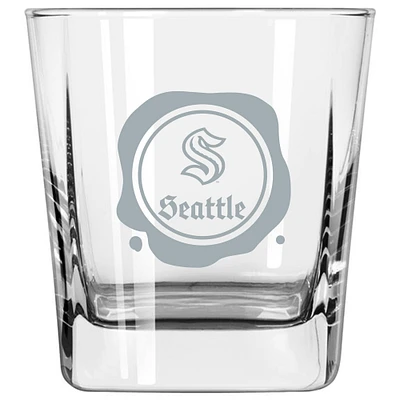 Seattle Kraken 14oz. Verre à l'ancienne avec tampon de givre