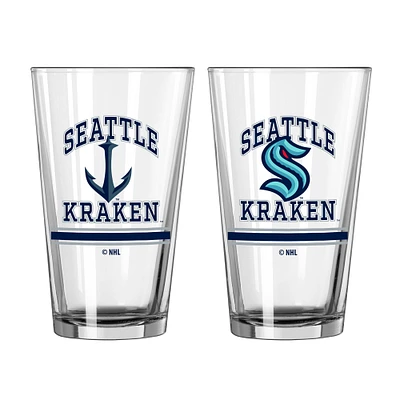 Seattle Kraken 16oz. Verre à pinte, paquet de deux