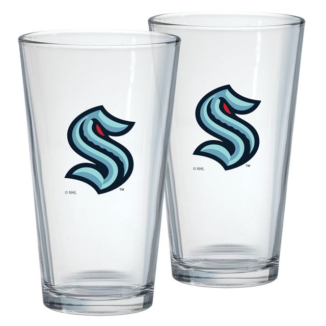 Seattle Kraken - 2 pièces 16 oz. Ensemble de verres à mélanger