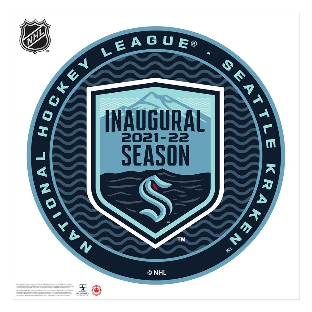 Seattle Kraken 2021 Inaugural Season 36'' x 36'' Repositionable - Decal