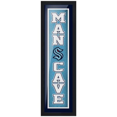 Seattle Kraken - 6'' x 22'' Team Man Cave Framed Artwork