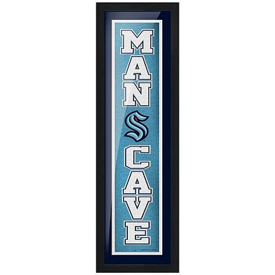 Seattle Kraken - 6'' x 22'' Team Man Cave Framed Artwork
