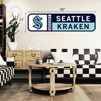 Seattle Kraken - 90'' x 23'' Team Repositional Wall Decal