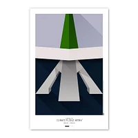 Seattle Kraken Climate Pledge Arena 11'' x 17'' Minimalist Stadium Poster Art Print