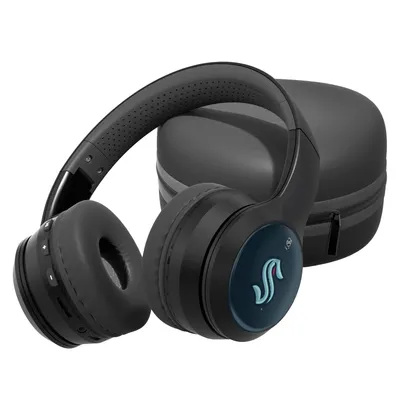 Seattle Kraken Stripe Design Wireless Bluetooth Headphones With Case