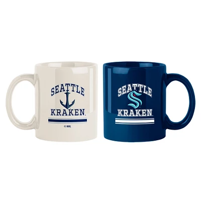 Seattle Kraken Two-Pack 15oz. Color Mug Set