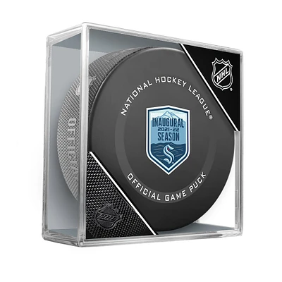 Seattle Kraken Unsigned Inglasco 2021-22 Inaugural Season Official Game Puck